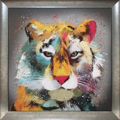 Small Abstract Tiger Liquid Art